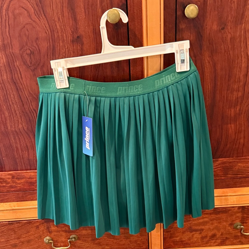 Prince Emerald Green Pleated Skater Skirt